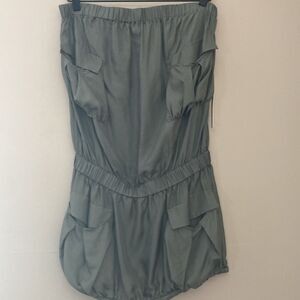 Susana Monaco 16" Tube dress Size 4 Army Green